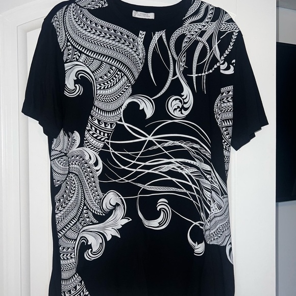 Versace Collection Mens Black & White Pattern Tshirt Size XL - Picture 1 of 6